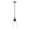Z-Lite Wentworth 1 Light Pendant, Matte Black & Clear 2300P8-MB - alternate 5